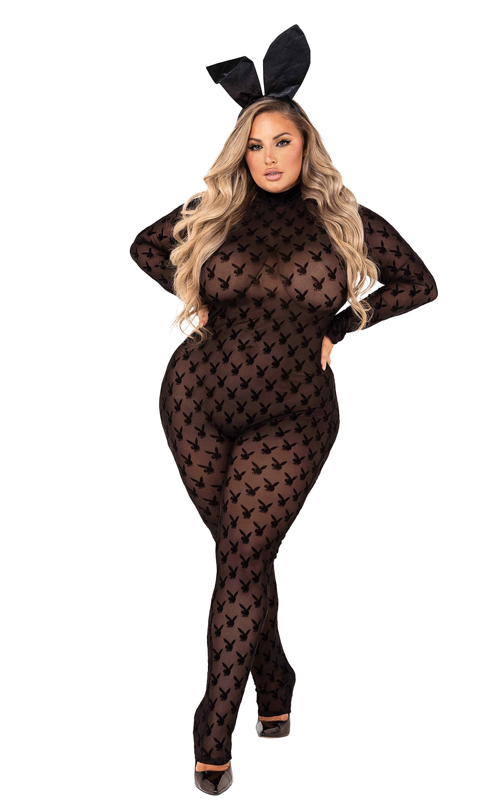 Playboy sheer bunny bodysuit, view 10